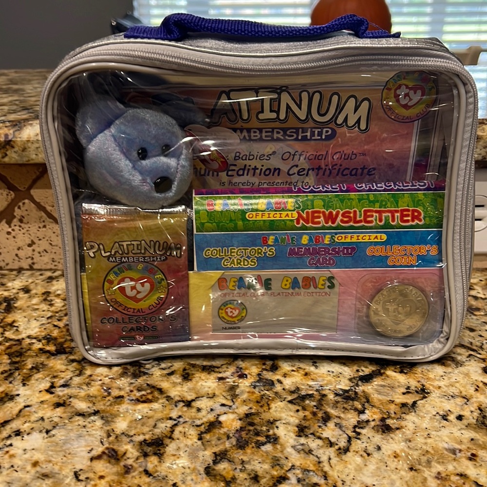 UNOPENED Rare Mint 1999 Ty Beanie Baby Platinum Membership Set